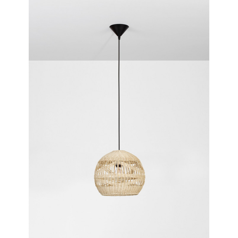 Lampa wisząca rattanowa boho Saparua | Decolab24