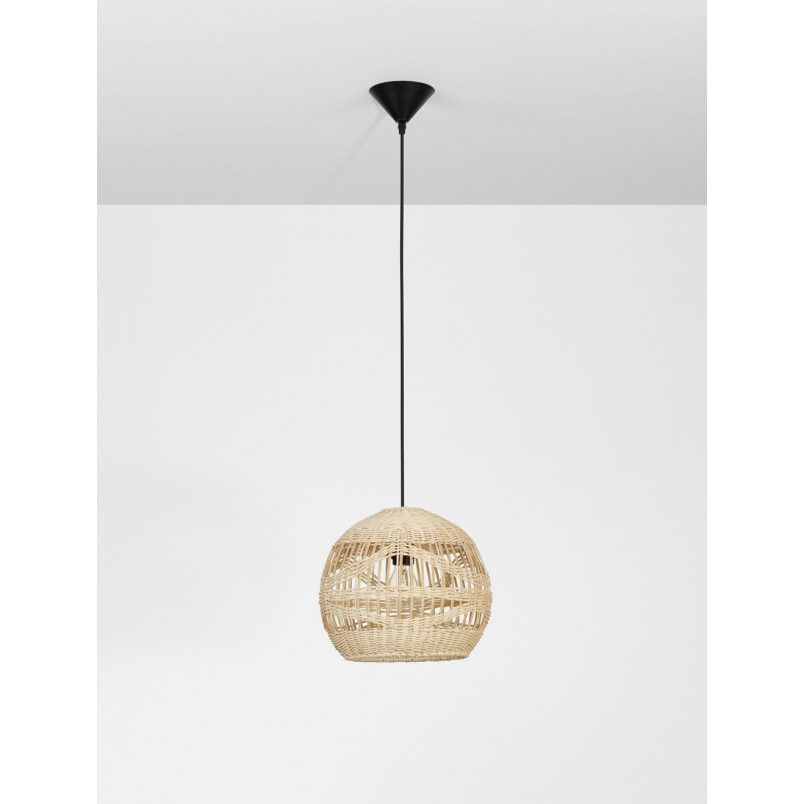 Lampa wisząca rattanowa boho Saparua | Decolab24