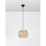 Lampa wisząca rattanowa boho Saparua | Decolab24
