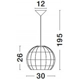 Lampa wisząca rattanowa boho Saparua | Decolab24