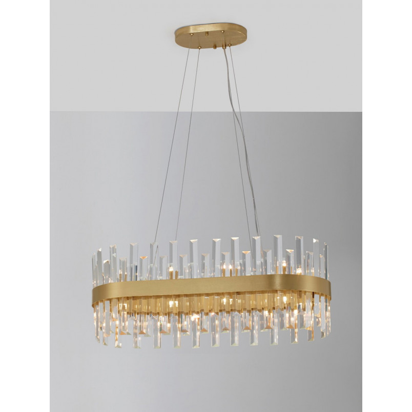 Lampa wisząca kryształowa Taja 80cm | Glamour i elegancja