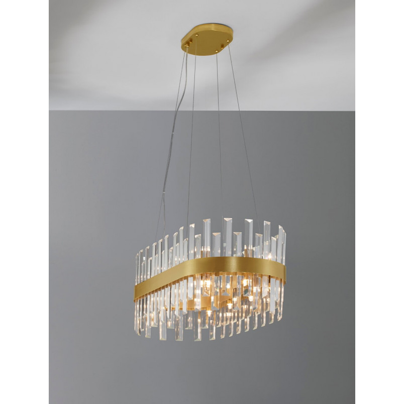 Lampa wisząca kryształowa Taja 80cm | Glamour i elegancja