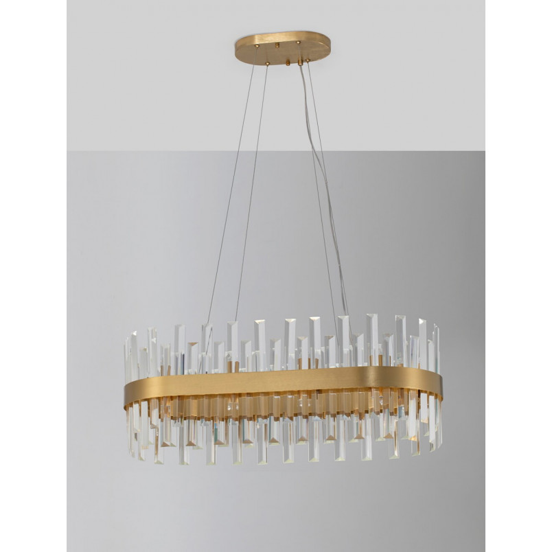 Lampa wisząca kryształowa Taja 80cm | Glamour i elegancja