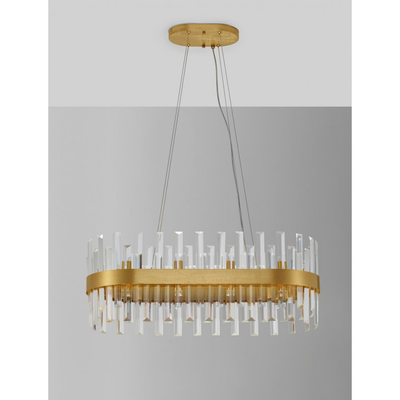 Lampa wisząca kryształowa Taja 80cm | Glamour i elegancja