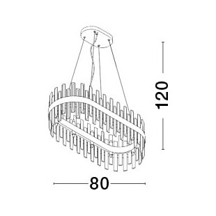 Lampa wisząca kryształowa Taja 80cm | Glamour i elegancja