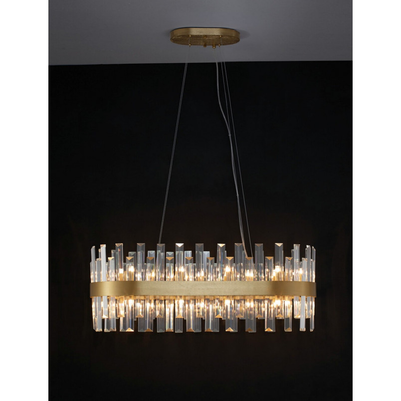 Lampa wisząca kryształowa Taja 80cm | Glamour i elegancja