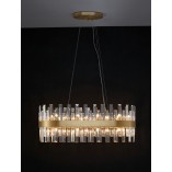 Lampa wisząca kryształowa Taja 80cm | Glamour i elegancja
