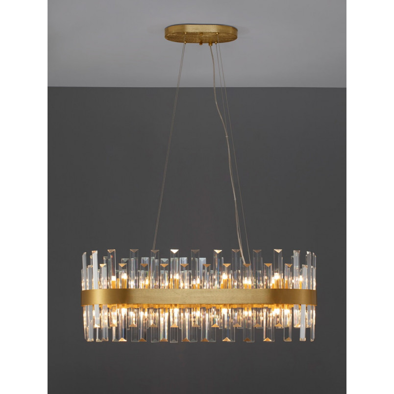 Lampa wisząca kryształowa Taja 80cm | Glamour i elegancja