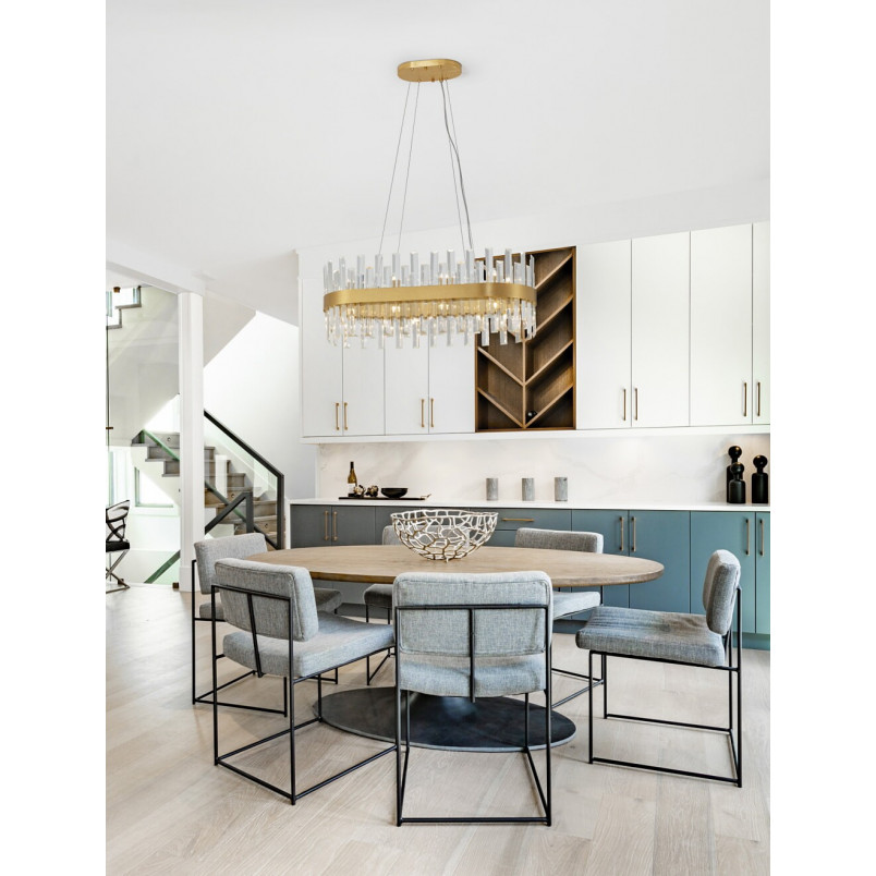 Lampa wisząca kryształowa Taja 80cm | Glamour i elegancja