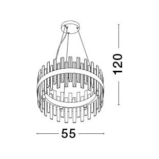 Lampa Kryształowa Glamour Taja 55cm | Decolab24