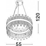 Lampa Kryształowa Glamour Taja 55cm | Decolab24