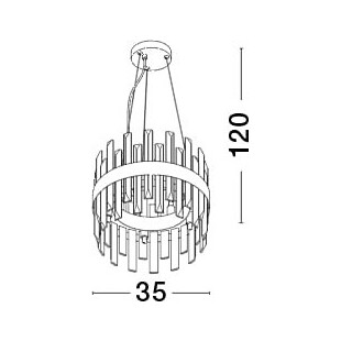 Lampa Kryształowa Glamour Taja | Złoto - Decolab24