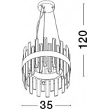Lampa Kryształowa Glamour Taja | Złoto - Decolab24