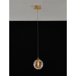 Lampa wisząca Nebuu | Szkło, Mosiądz | Decolab24