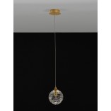 Lampa wisząca Nebuu | Szkło, Mosiądz | Decolab24