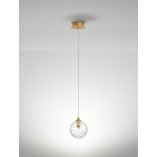 Lampa wisząca Nebuu | Szkło, Mosiądz | Decolab24