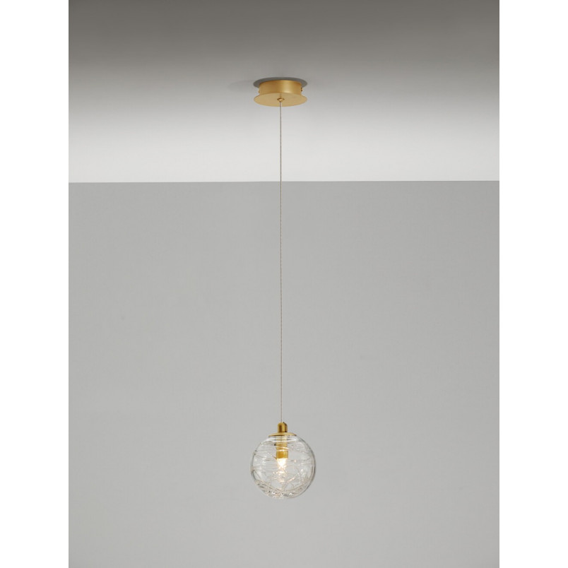 Lampa wisząca Nebuu | Szkło, Mosiądz | Decolab24