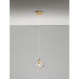 Lampa wisząca Nebuu | Szkło, Mosiądz | Decolab24