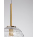 Lampa wisząca Nebuu - szklana kula glamour | Decolab24