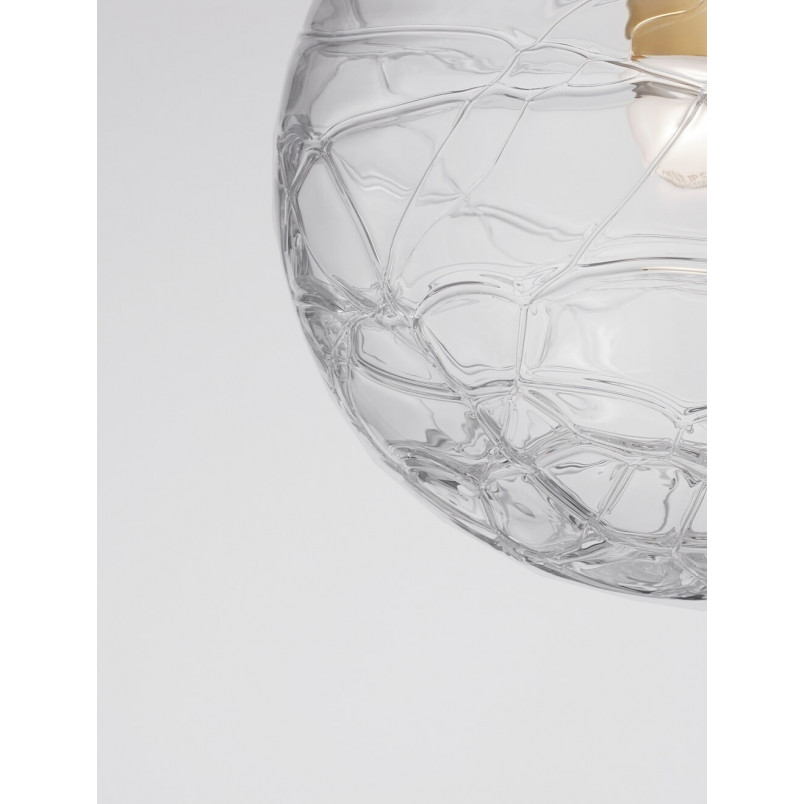 Lampa wisząca Nebuu - szklana kula glamour | Decolab24