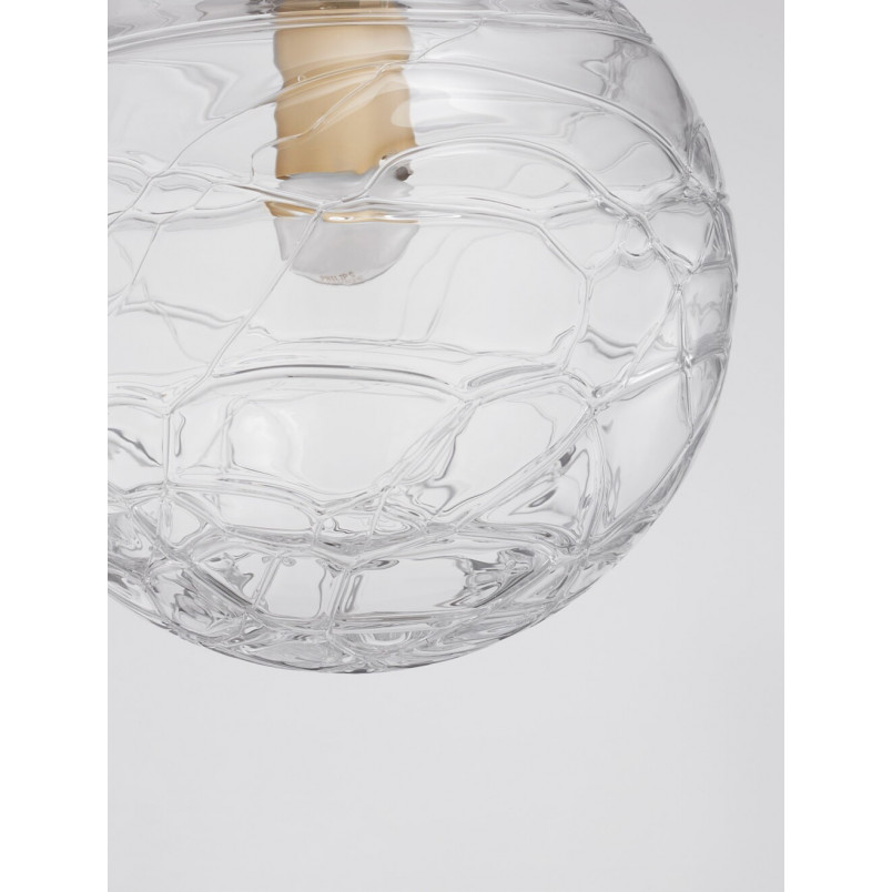 Lampa wisząca Nebuu - szklana kula glamour | Decolab24