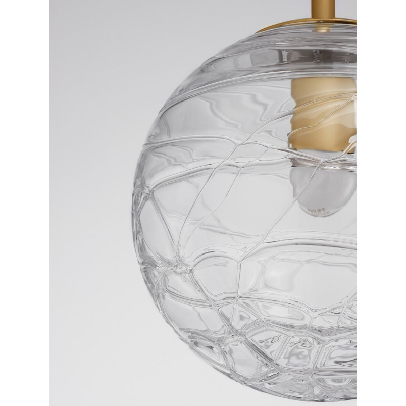 Lampa wisząca Nebuu - szklana kula glamour | Decolab24