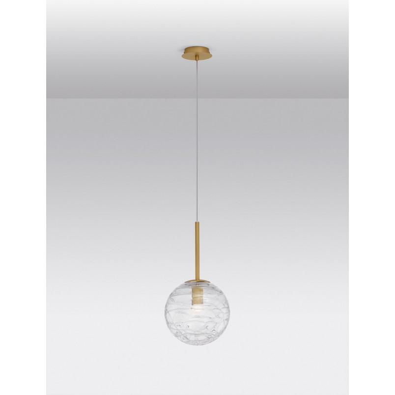 Lampa wisząca Nebuu - szklana kula glamour | Decolab24