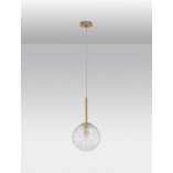 Lampa wisząca Nebuu - szklana kula glamour | Decolab24