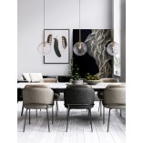 Lampa wisząca Nebuu - szklana kula glamour | Decolab24