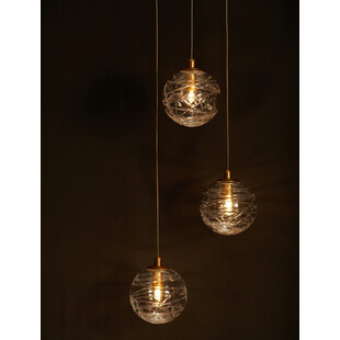 Lampa wisząca Nebuu III | Szkło, Mosiądz | Decolab24