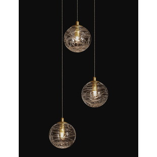 Lampa wisząca Nebuu III | Szkło, Mosiądz | Decolab24