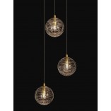 Lampa wisząca Nebuu III | Szkło, Mosiądz | Decolab24