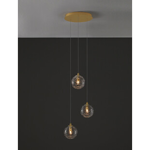 Lampa wisząca Nebuu III | Szkło, Mosiądz | Decolab24