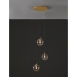 Lampa wisząca Nebuu III | Szkło, Mosiądz | Decolab24