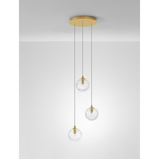 Lampa wisząca Nebuu III | Szkło, Mosiądz | Decolab24