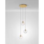 Lampa wisząca Nebuu III | Szkło, Mosiądz | Decolab24