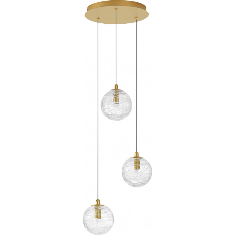 Lampa wisząca Nebuu III | Szkło, Mosiądz | Decolab24