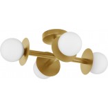 Lampa sufitowa szklane kule glamour Hide Ball IV 37cm opal / mosiądz