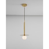 Lampa wisząca szklana kula Glamour Hide 22cm - Decolab24