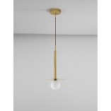Lampa wisząca szklana kula Glamour Hide 22cm - Decolab24