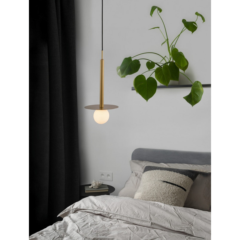 Lampa wisząca szklana kula Glamour Hide 22cm - Decolab24