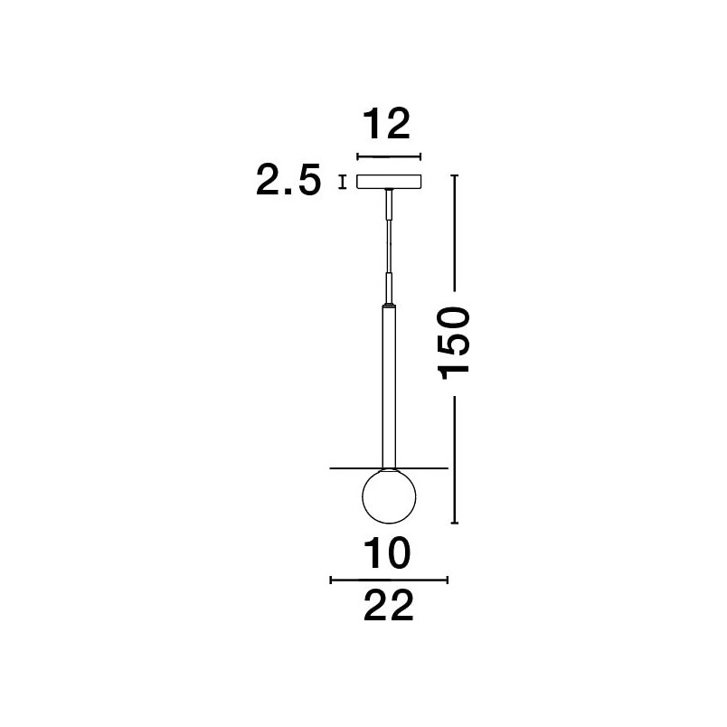 Lampa wisząca szklana kula Glamour Hide 22cm - Decolab24