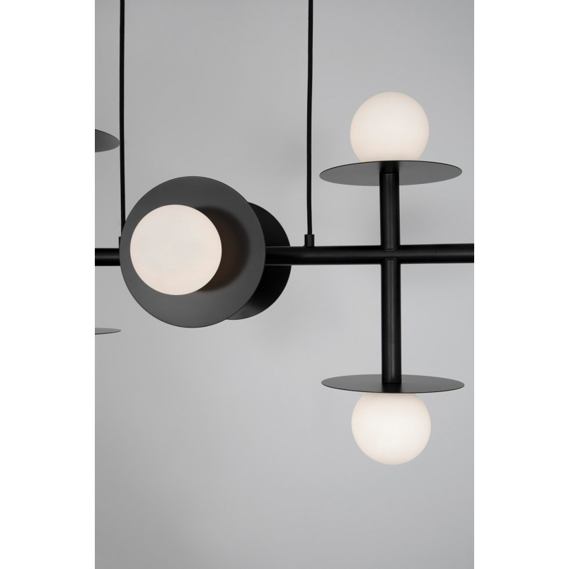 Lampa wisząca Hide Ball VIII | Szkło, czarny | Decolab24