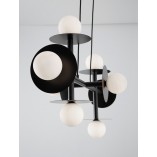 Lampa wisząca Hide Ball VIII | Szkło, czarny | Decolab24