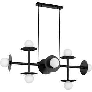 Lampa wisząca szklane kule Hide Ball VIII 109cm opal / czarny