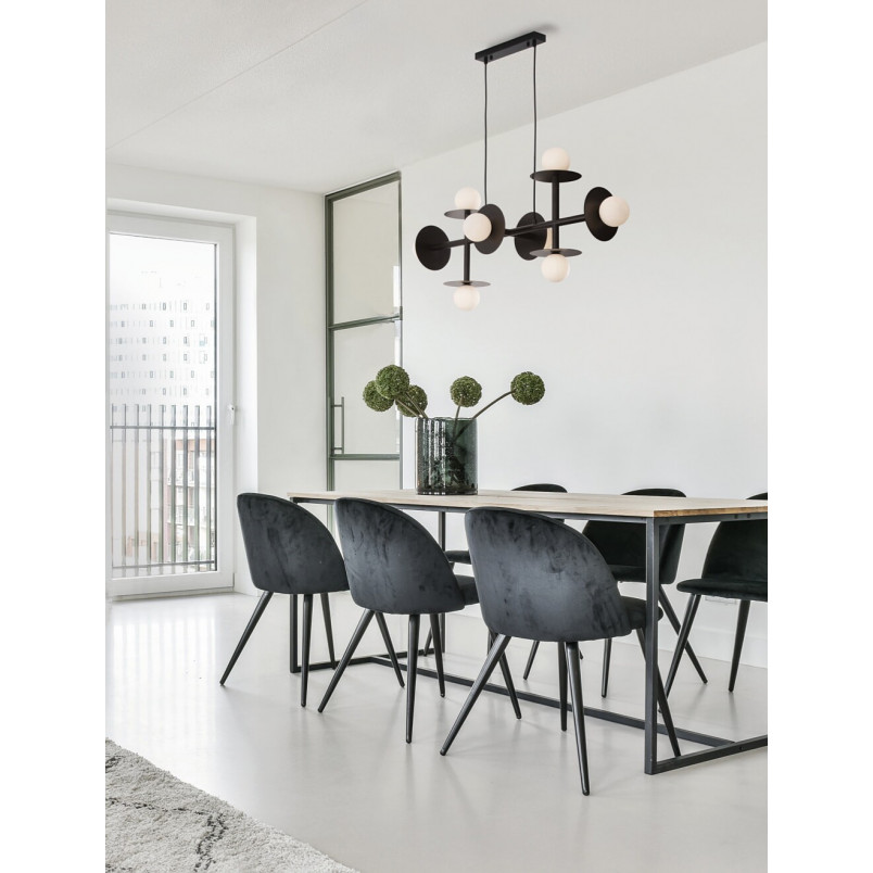 Lampa wisząca Hide Ball VIII | Szkło, czarny | Decolab24