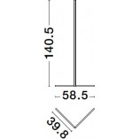 Lampa podłogowa minimalistyczna Match LED biała