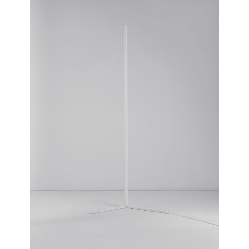Lampa podłogowa minimalistyczna Match LED biała