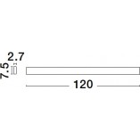 Kinkiet LED Tangel 120cm czarny - Nowoczesny design | Decolab24