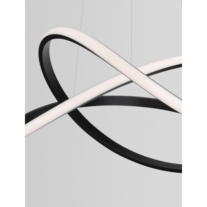 Lampa wisząca Wave LED czarna | Nowoczesny design - Decolab24